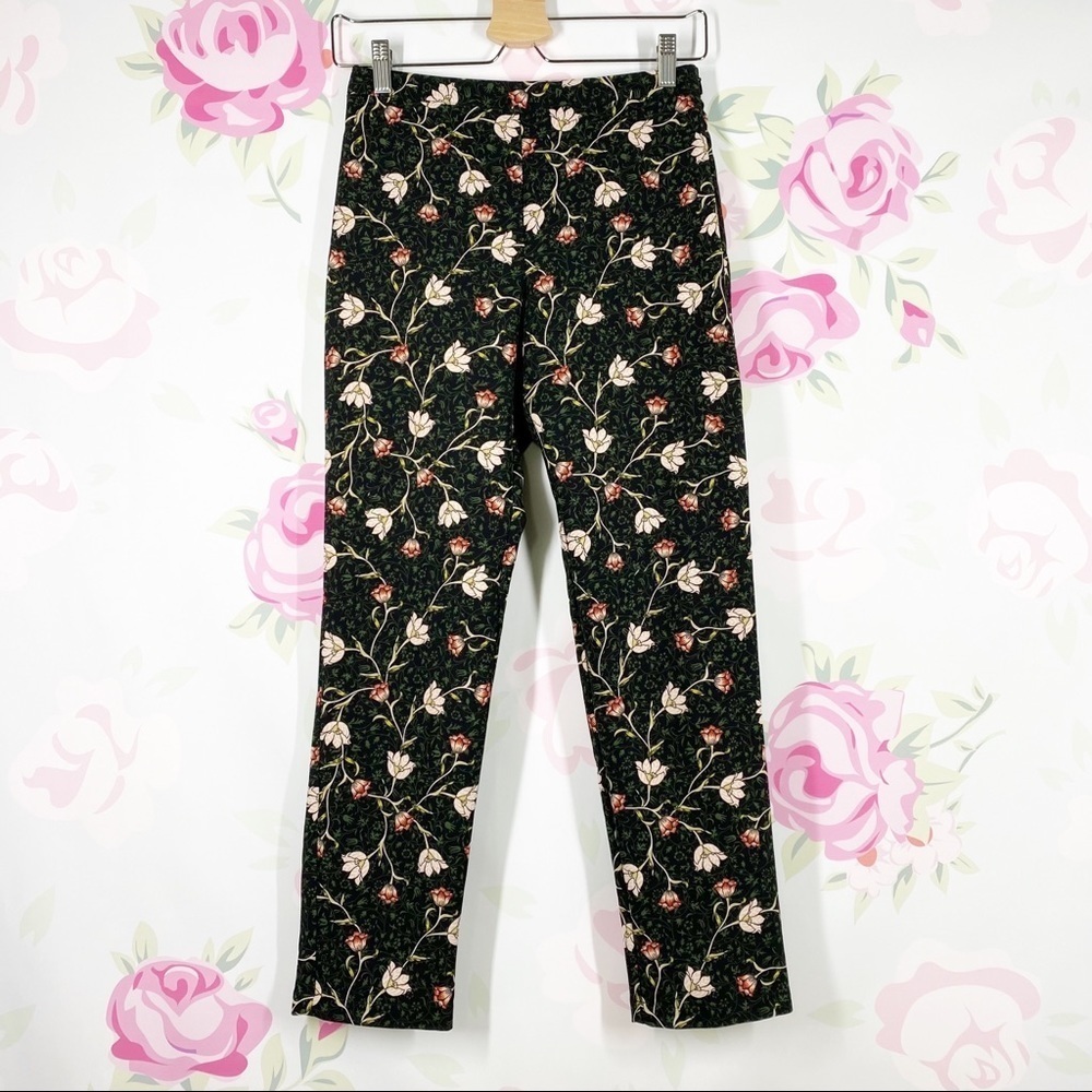 Topshop Black Floral Pants 2